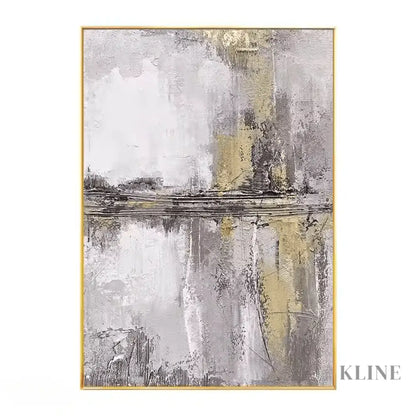 Abstract Gold and Grey - Hand Painting