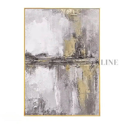 Abstract Gold and Grey - Hand Painting