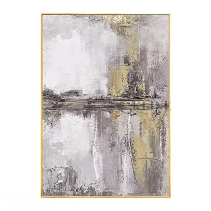 Abstract Gold and Grey - Hand Painting