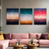 Abstract Landscape Triptych - Hand Painting