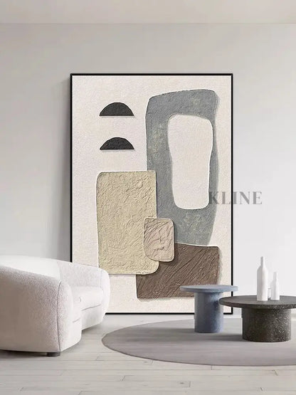 Abstract Style Textured Wall Art - Hand Painting