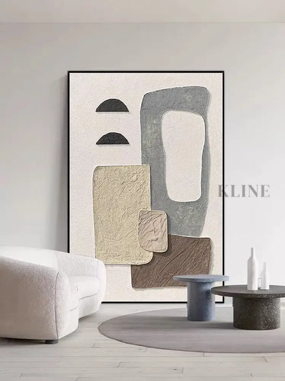 Abstract Style Textured Wall Art - Hand Painting