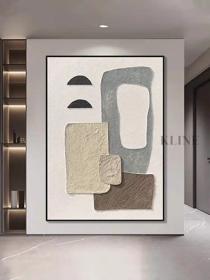 Abstract Style Textured Wall Art - Hand Painting