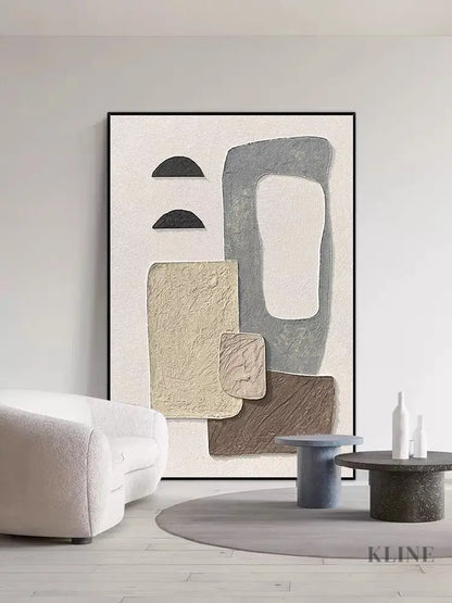 Abstract Style Textured Wall Art - Hand Painting