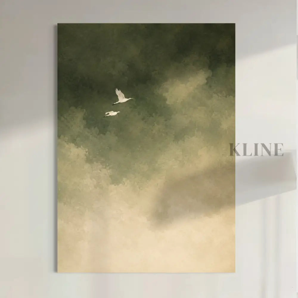 Aerial Reverie - Hand Painting Vertical Wall Art & Paintings