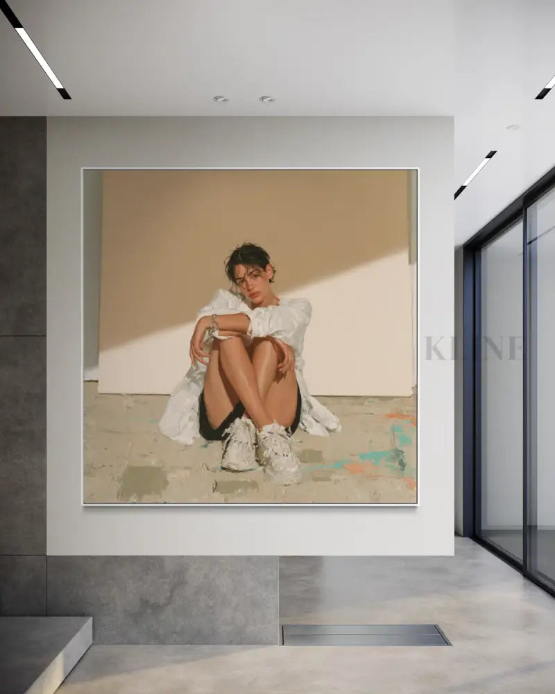 After the Noise - Hand Painting Arte della parete per salotto