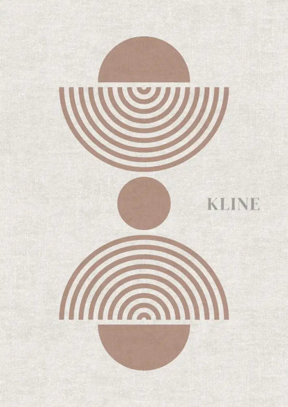 Arch and Circle Abstract Beige - Hand Painting