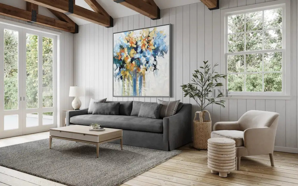 As Spring Slowly Nears - Hand Painting Dining Room Wall Art