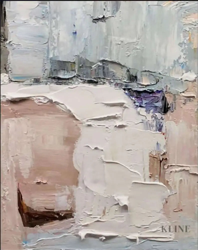 Hand-painted abstract wall art by Kline Collective, showcasing textured layers and soothing colors. Shop All