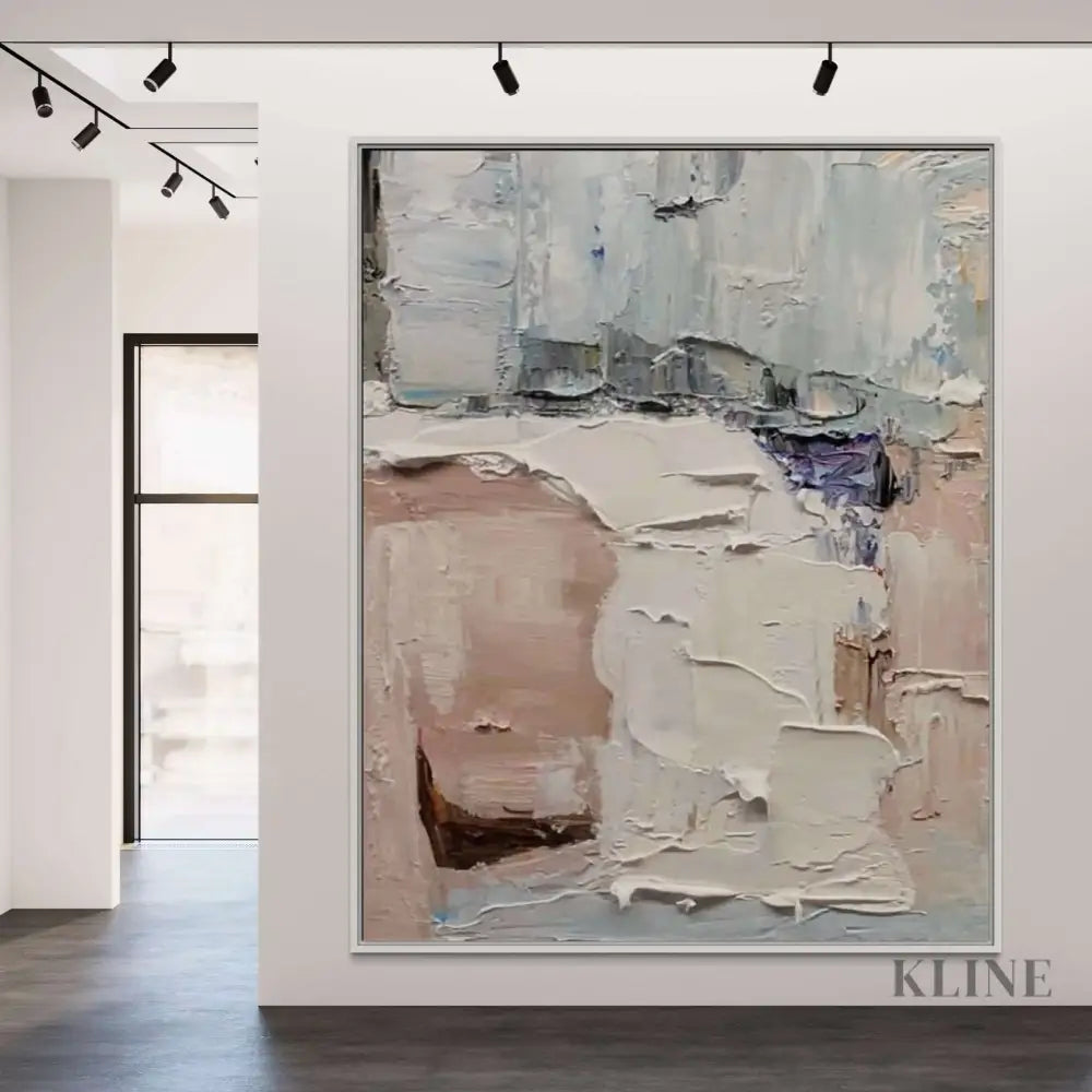 Asilah hand-painted wall art by Kline Collective, featuring abstract pastels in a modern interior. Shop All