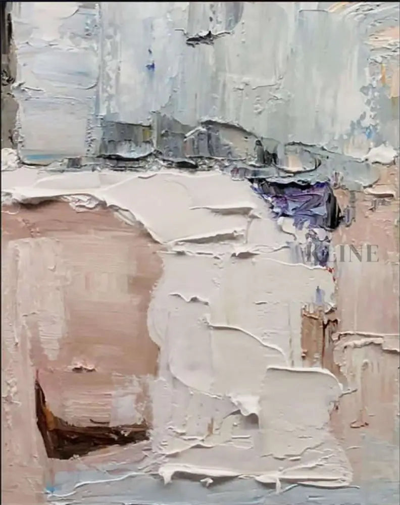 Hand-painted abstract wall art by Kline Collective, showcasing textured layers and soothing colors.