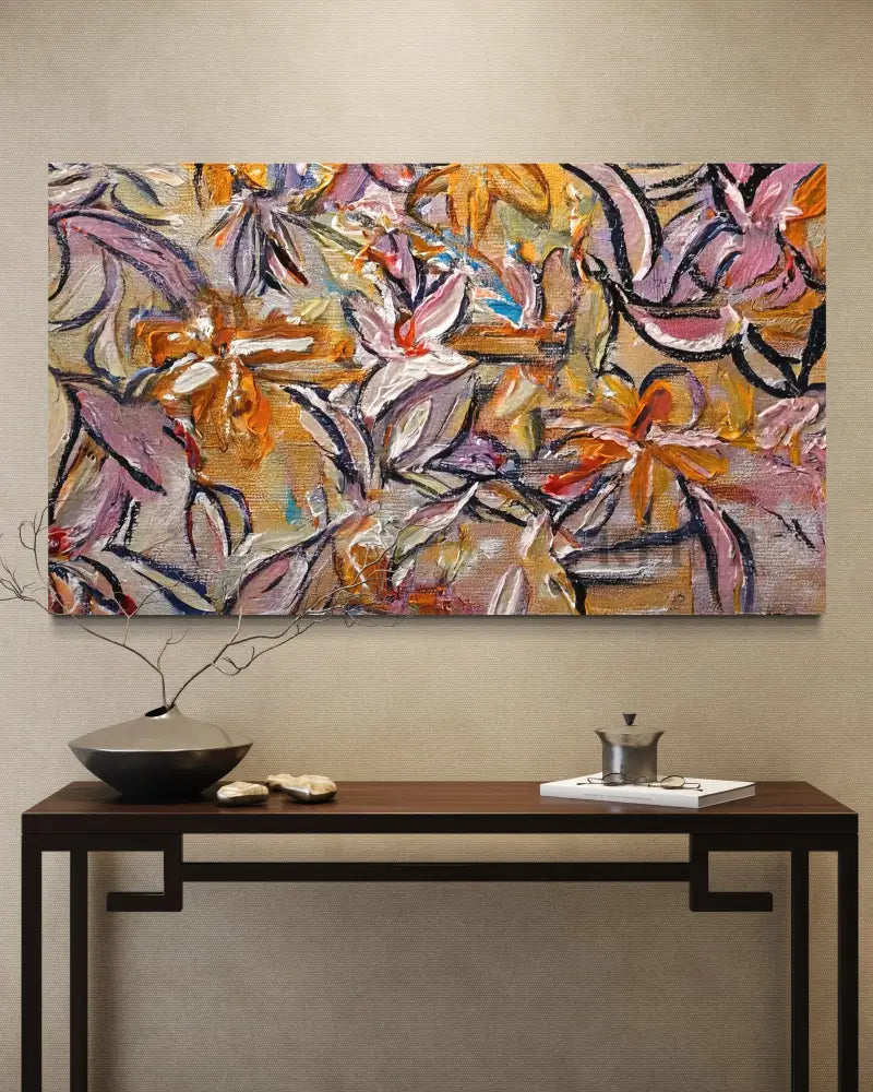 Autumnal Bloom Tapestry - Hand Painting Oferta de viernes negro