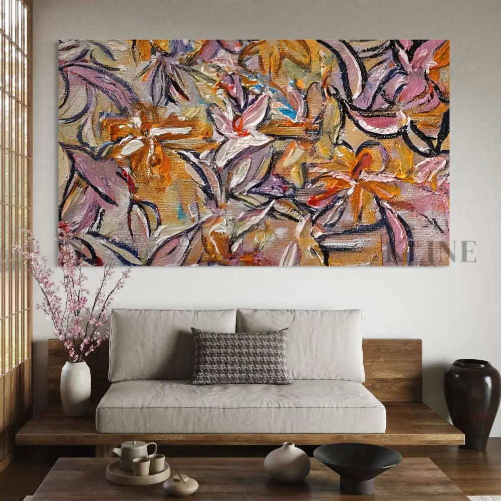 Autumnal Bloom Tapestry - Hand Painting