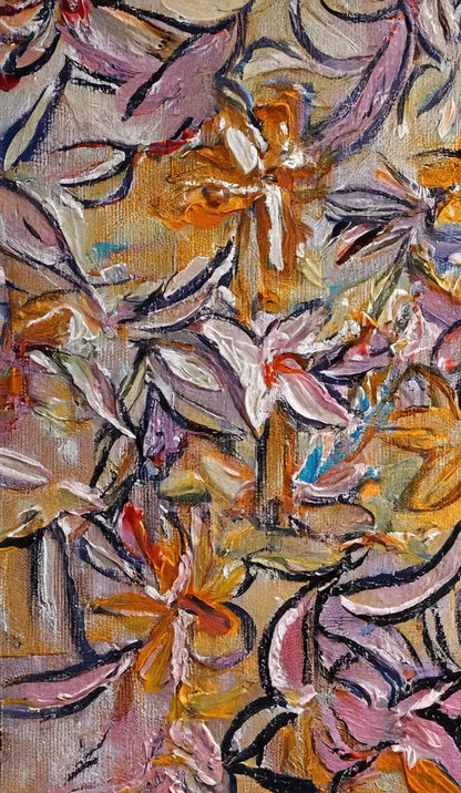 Autumnal Bloom Tapestry - Hand Painting