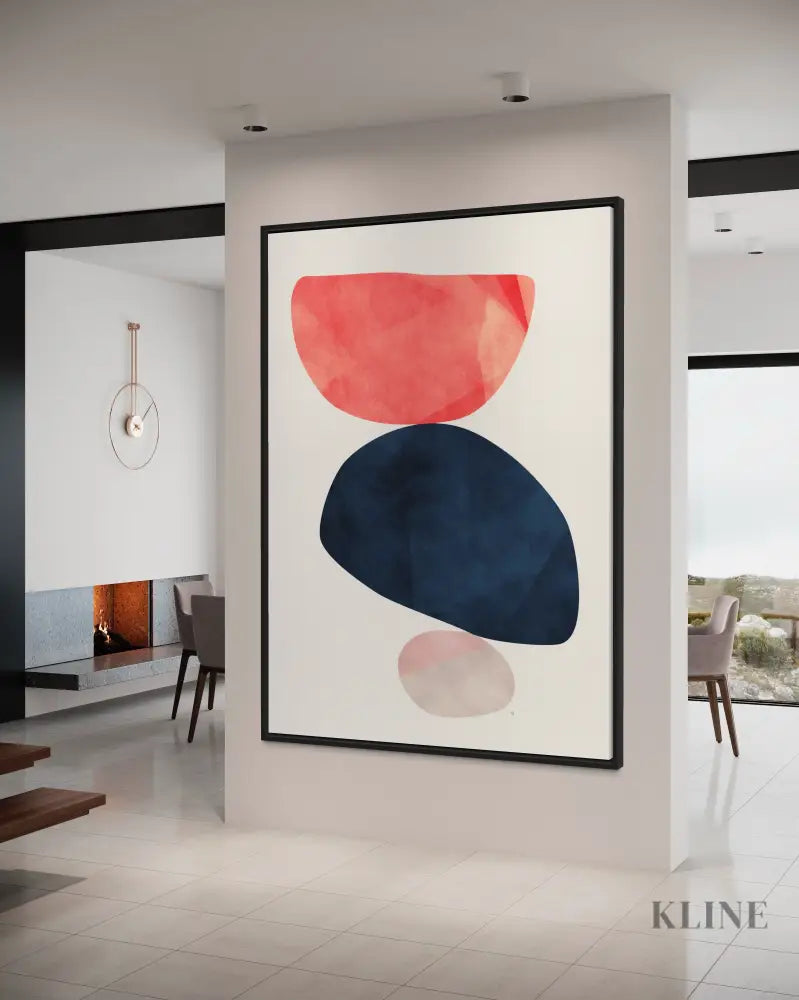 Balance 2 - Hand Painting Mid Century Modern Art