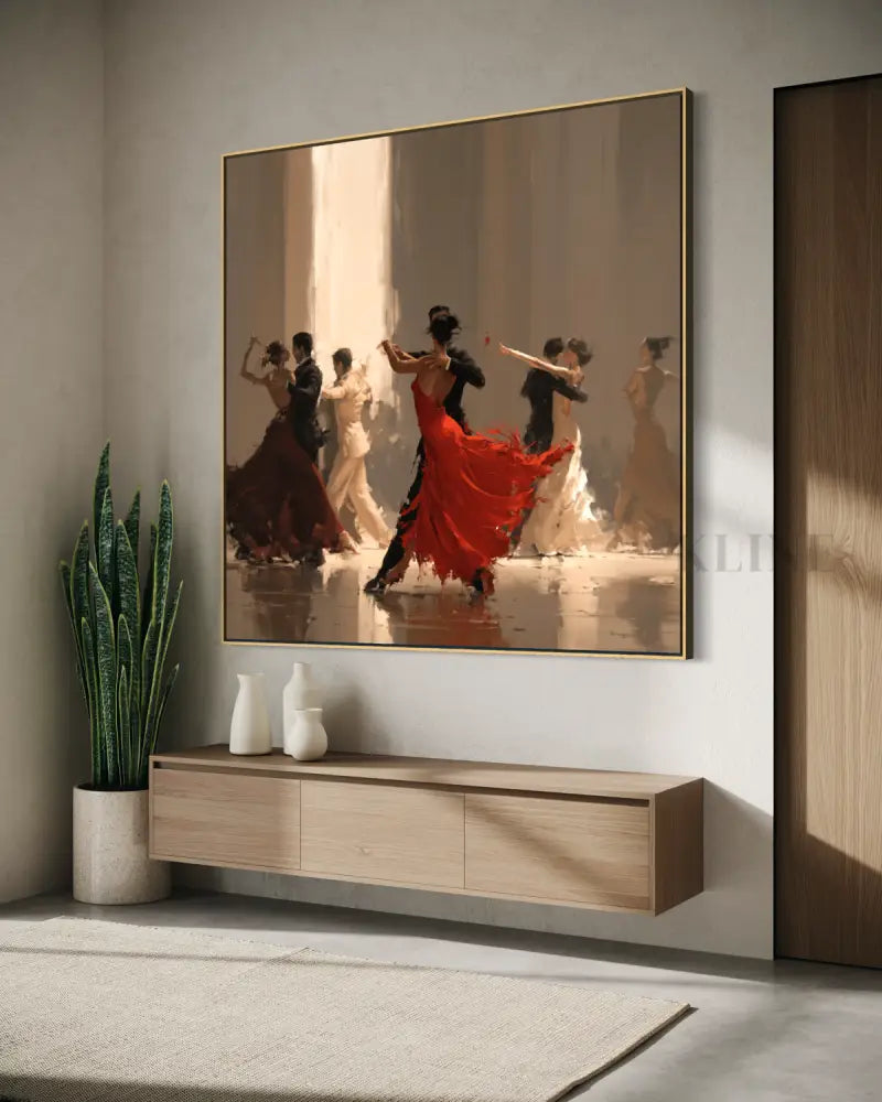 Ballroom Dancing - Hand Painting Arte della parete per salotto