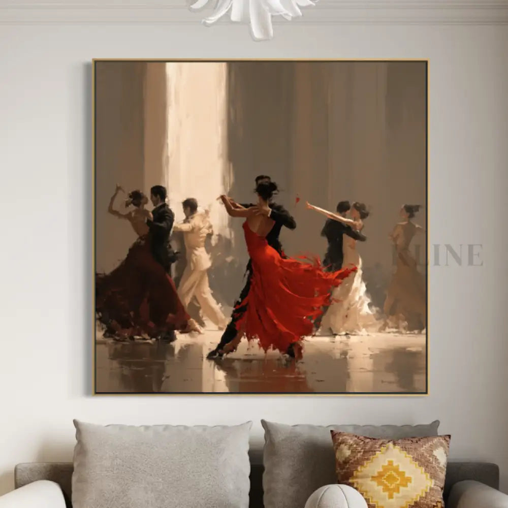 Ballroom Dancing - Hand Painting Arte della parete per salotto