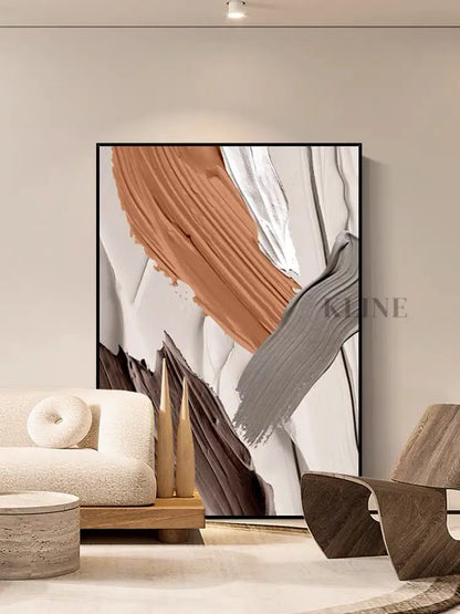 Beige and Coffee Color - Hand Painting