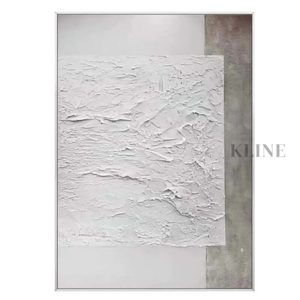 Beige and White Beach Textured Painting - Hand Painting لوحات فنية ولوحات جدارية عمودية