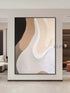 Beige Flow Texture Wall Art - Hand Painting