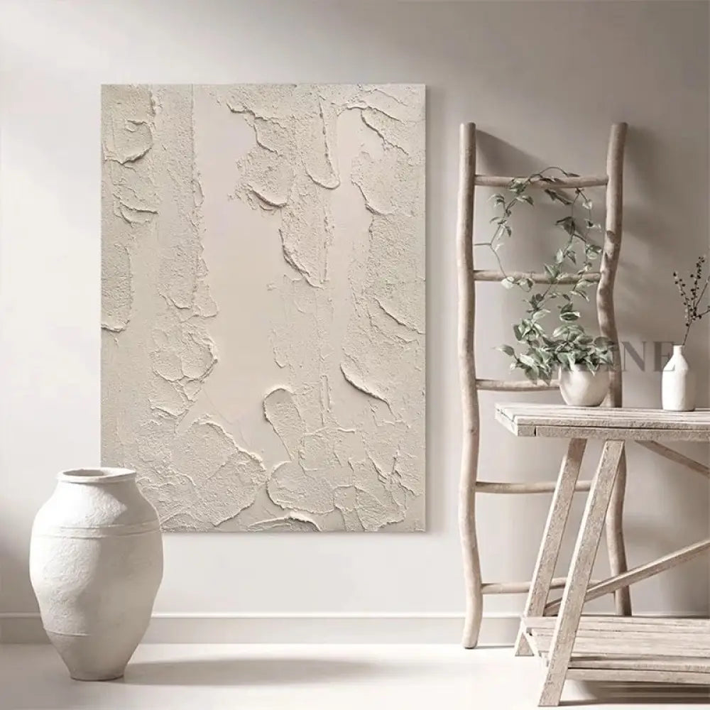 Beige Patches - Hand Painting
