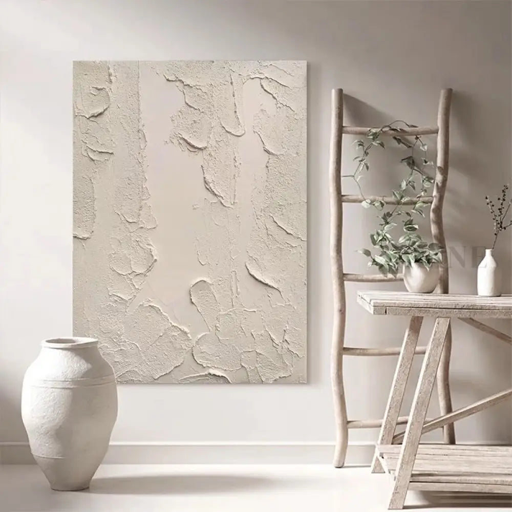 Beige Patches - Hand Painting