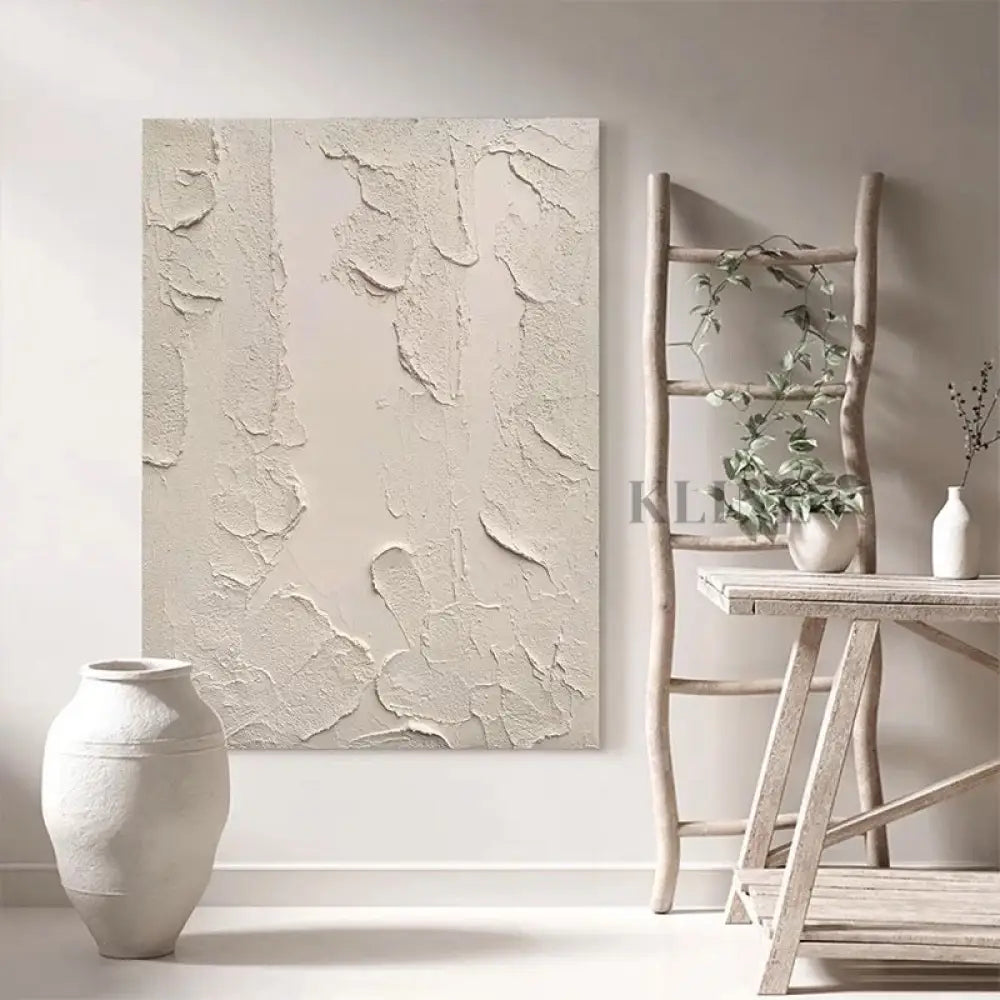 Beige Patches - Hand Painting