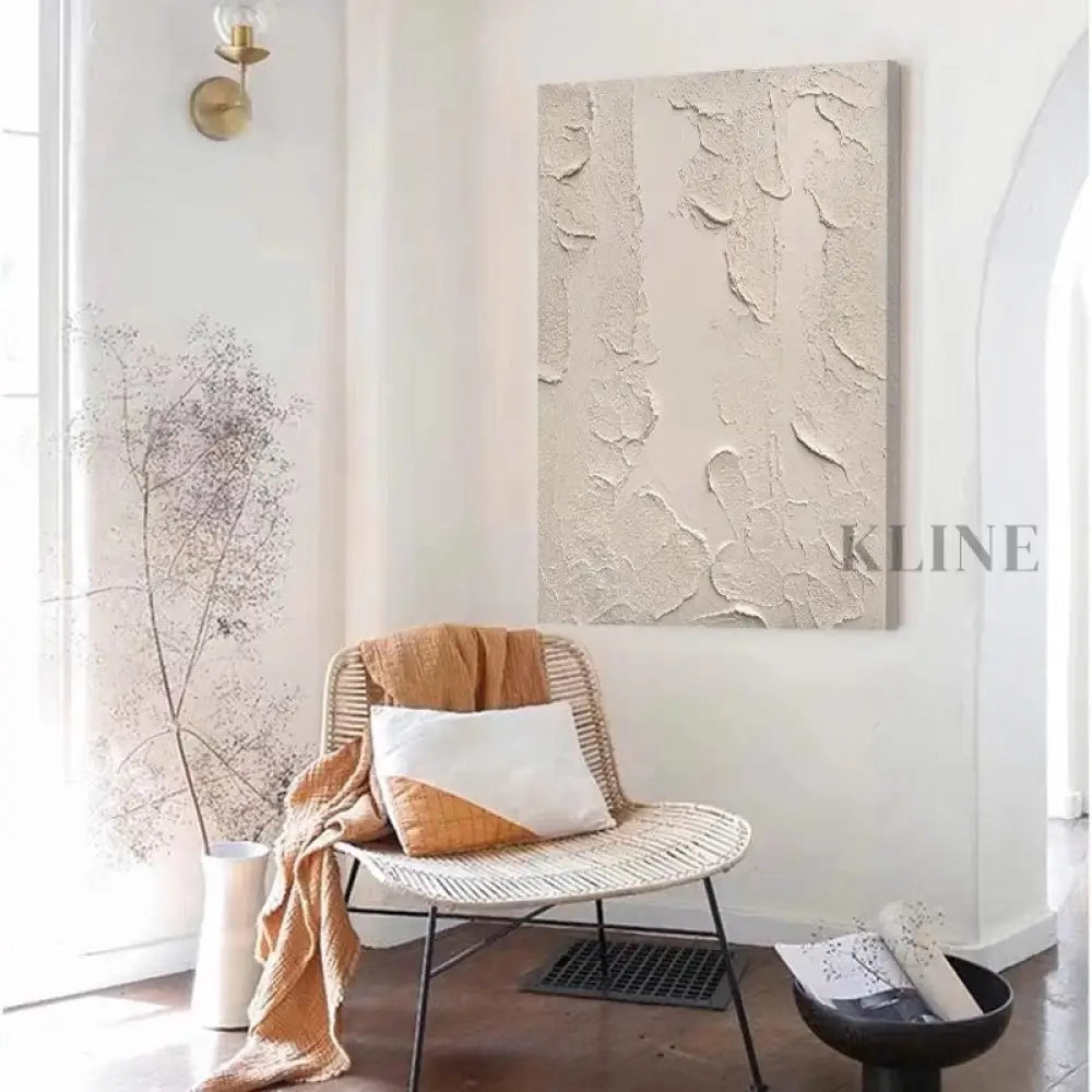 Beige Patches - Hand Painting 