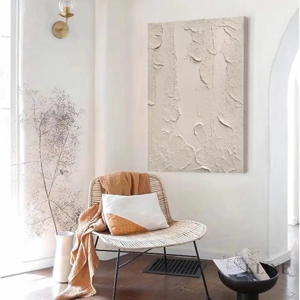 Beige Patches - Hand Painting