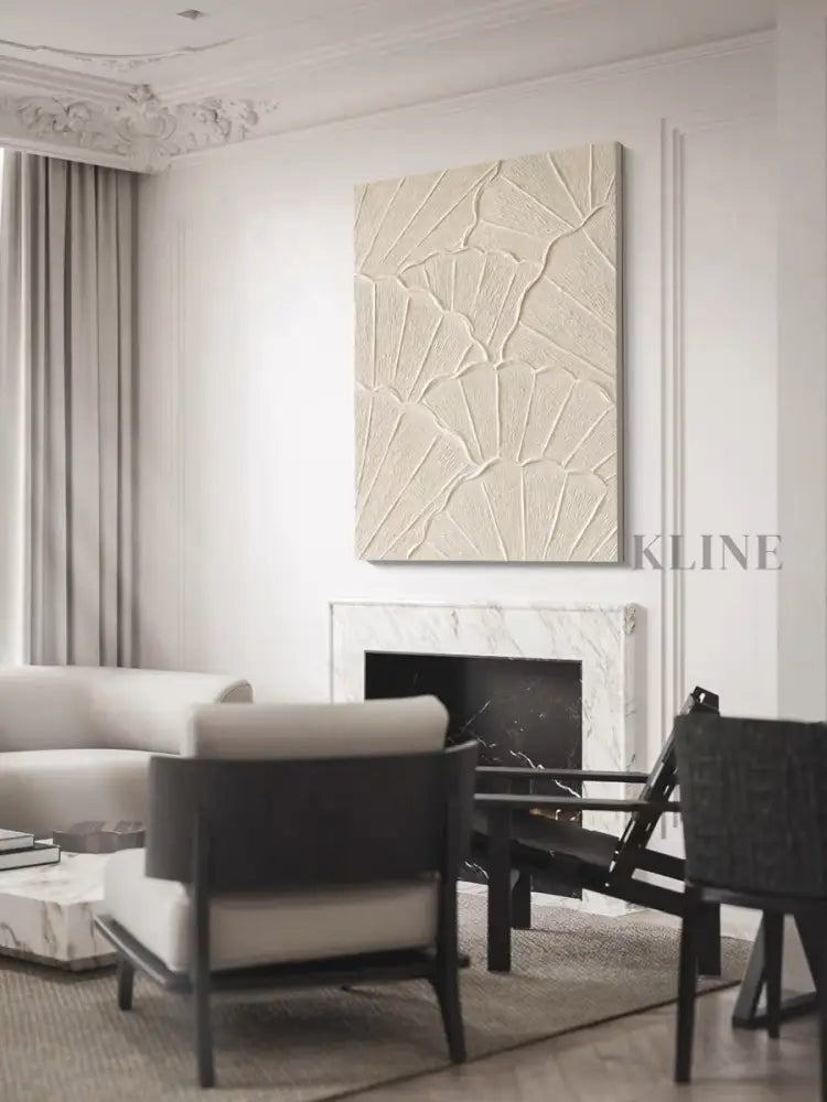 Beige Petals - Hand Painting