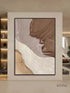 Beige White Coffee Textured Wall Art - Hand Painting
