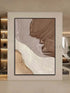 Beige White Coffee Textured Wall Art - Hand Painting