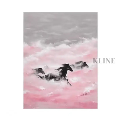 Beneath the Blushing Clouds They Run - Hand Painting