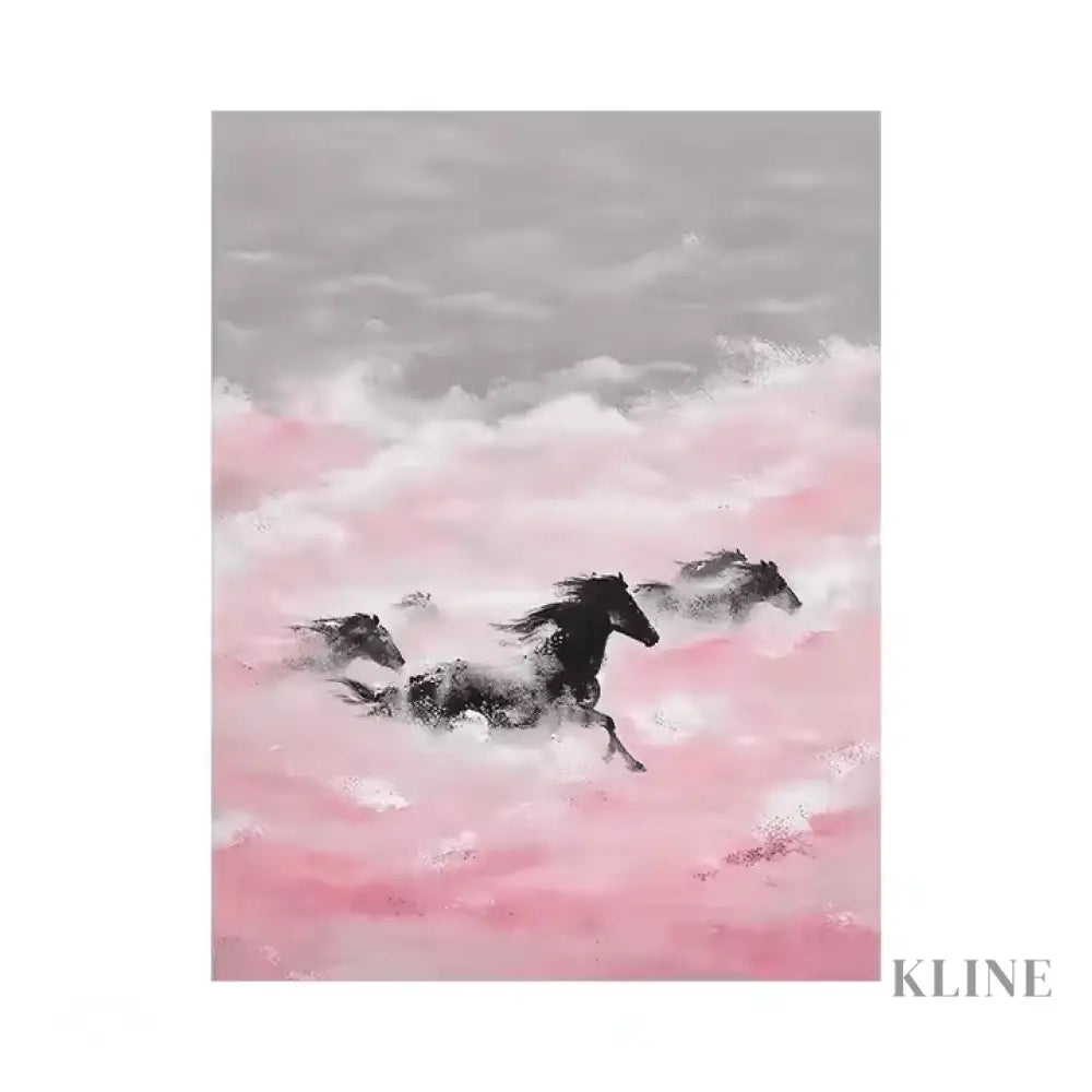 Beneath the Blushing Clouds They Run - Hand Painting