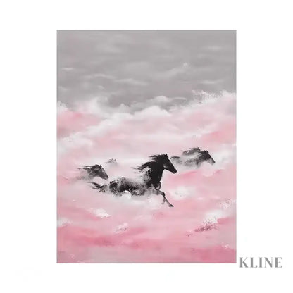 Beneath the Blushing Clouds They Run - Hand Painting