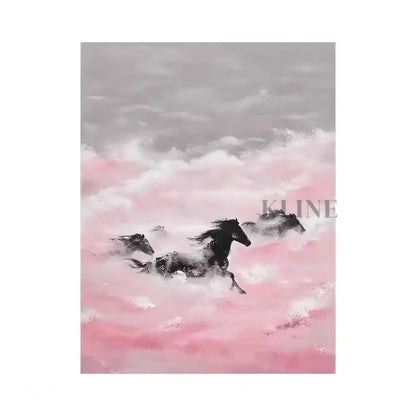 Beneath the Blushing Clouds They Run - Hand Painting