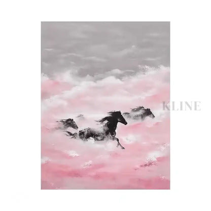 Beneath the Blushing Clouds They Run - Hand Painting