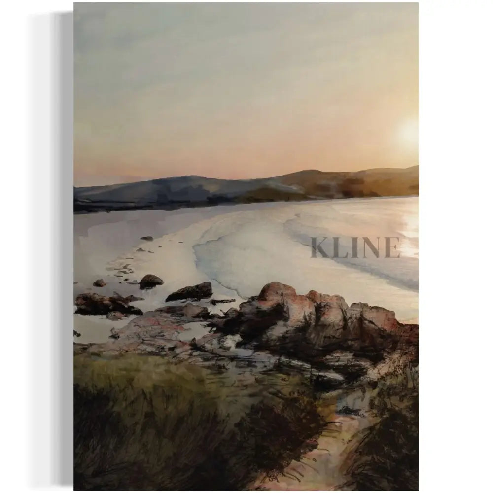 Binalong Bay Beach - Hand Painting Dining Room Wall Art