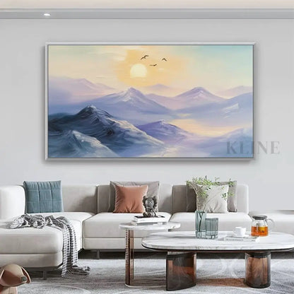 Birdsong Over Peaks - Hand Painting