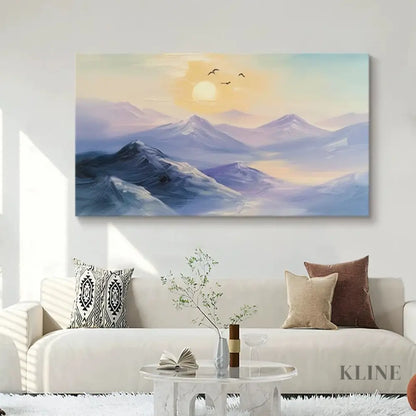 Birdsong Over Peaks - Hand Painting