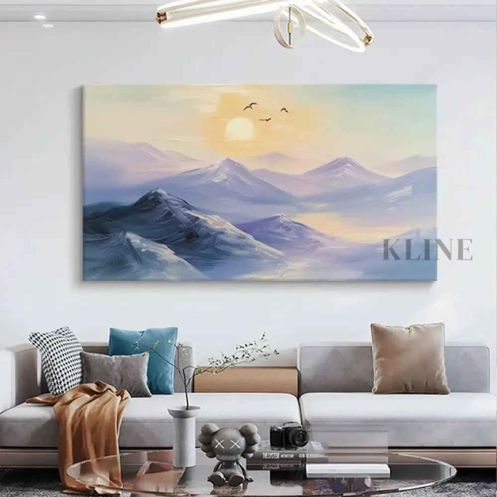 Birdsong Over Peaks - Hand Painting