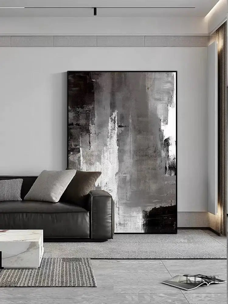 Black and Brown Style Painting - Hand Painting
