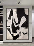 Black and Cream Geometric Style Wall Art 2 - Hand Painting