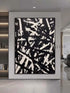Black and Cream Messed Up Texture - Hand Painting