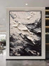 Black and Cream Textured Seascape - Hand Painting