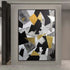 Black and Gold Geometric Art - Hand Painting