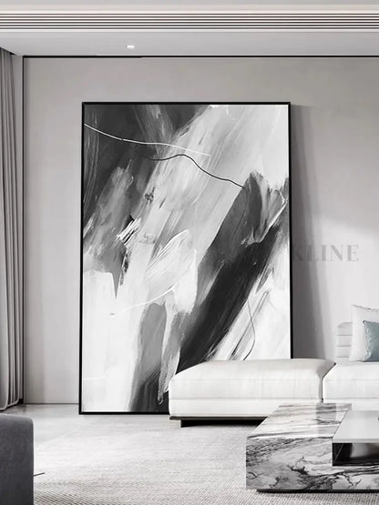 Black and Gray Style Art - Hand Painting