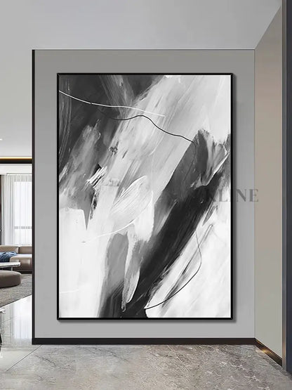 Black and Gray Style Art - Hand Painting