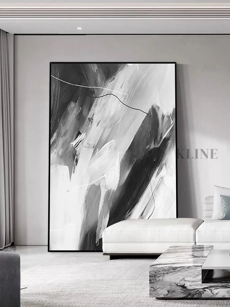 Black and Gray Style Art - Hand Painting لوحات بالأبيض والأسود