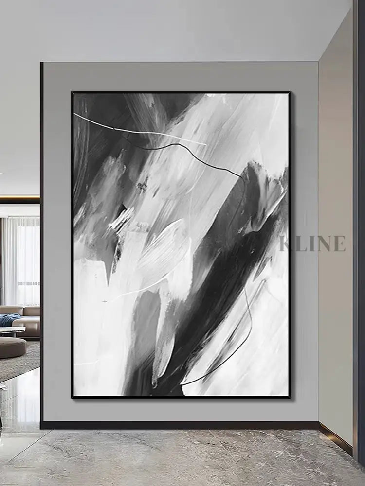 Black and Gray Style Art - Hand Painting لوحات بالأبيض والأسود